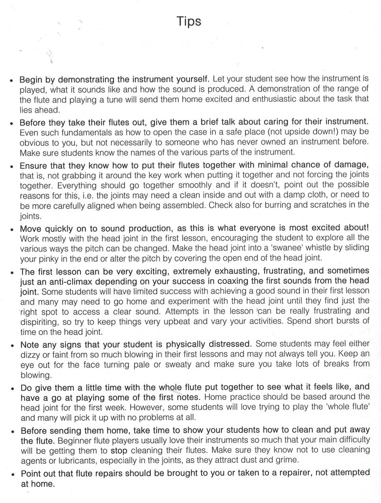 Starting Out Tips, Traps and Troubleshooting for the Beginning Flute