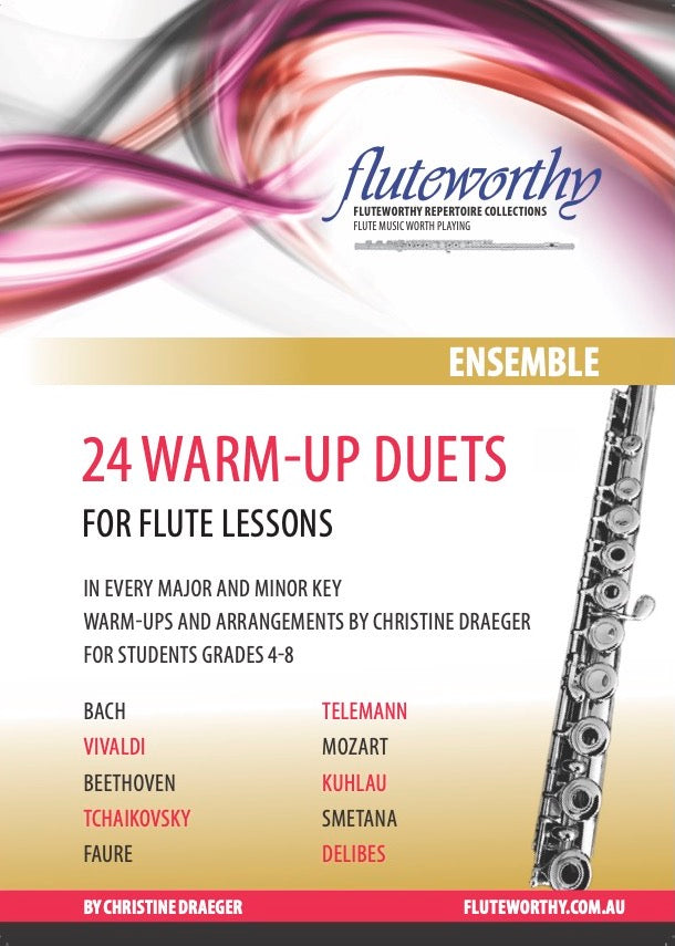 24 warm-up duets for flute lessons by Christine Draeger